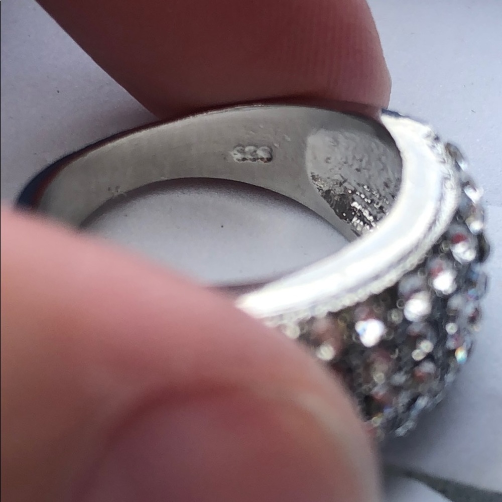 Clear Shin Zircon Round Rings 925 - image 5